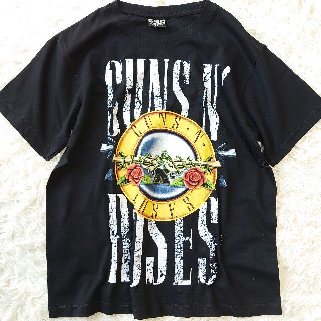 GN'R ガンズ 90s ロックT 半袖 黒 ビッグロゴ M フェス ストリート メンズのトップス(Tシャツ/カットソー(半袖/袖なし))の商品写真