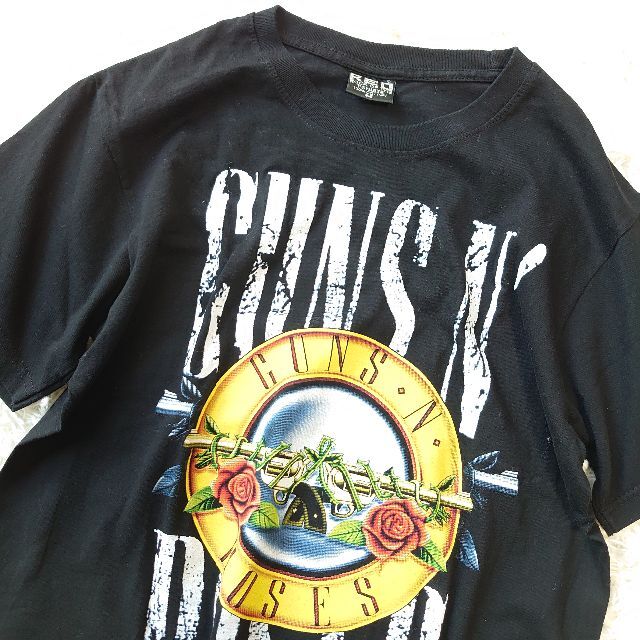 GN'R ガンズ 90s ロックT 半袖 黒 ビッグロゴ M フェス ストリート メンズのトップス(Tシャツ/カットソー(半袖/袖なし))の商品写真