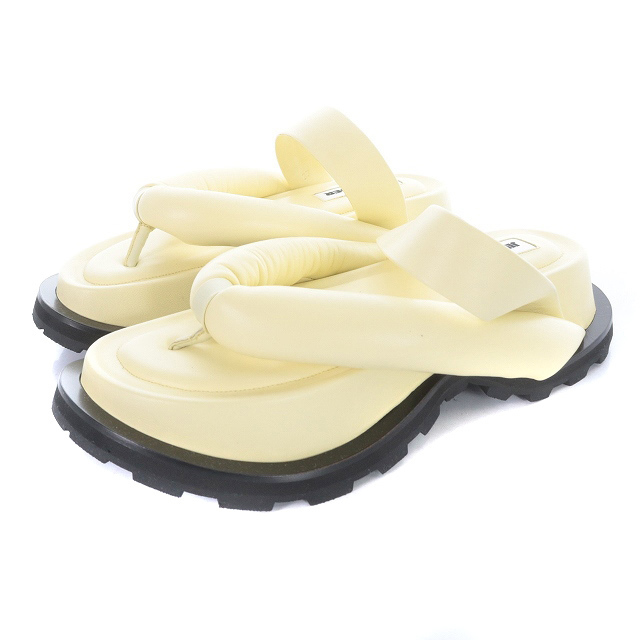Jil Sander(ジルサンダー)のジルサンダー サンダル ストラップ 37 23.5cm 黄色 レディースの靴/シューズ(サンダル)の商品写真