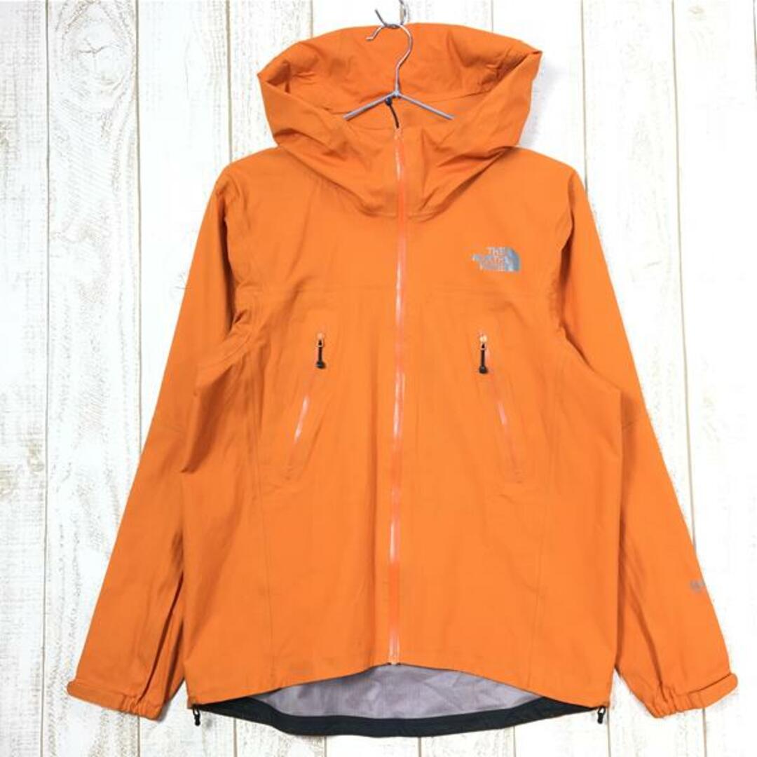 MENs S  ノースフェイス クライム ベリー ライト ジャケット CLIMB VERY LIGHT JACKET ハードシェル レインシェル ジャケット ゴアテックス アクティブシェル NORTH FACE NP11203 オレンジ系MEN