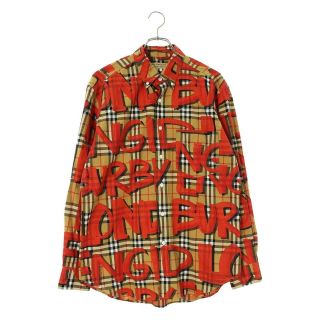 バーバリー(BURBERRY)のバーバリー 18AW 8002928 グラフィティプリントノヴァチェック長袖シャツ メンズ M(シャツ)