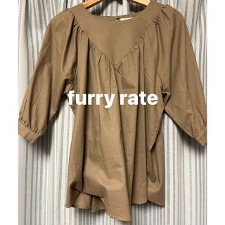 アメリカンホリック(AMERICAN HOLIC)の新品未使用 FURRY RATE ファーリーレイト ブラウス 綿100 ベージュ(シャツ/ブラウス(長袖/七分))