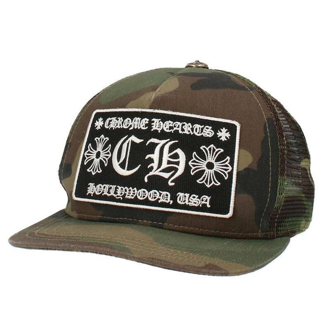 CHROME HEARTS クロムハーツ TRUCKER CAP/トラッカーキャップ CHパッチクロスボール付メッシュキャップ 帽子 ブラック/ホワイト