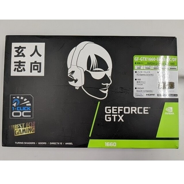 玄人志向 Geforce GTX1660 ６GB  本体のみPCパーツ