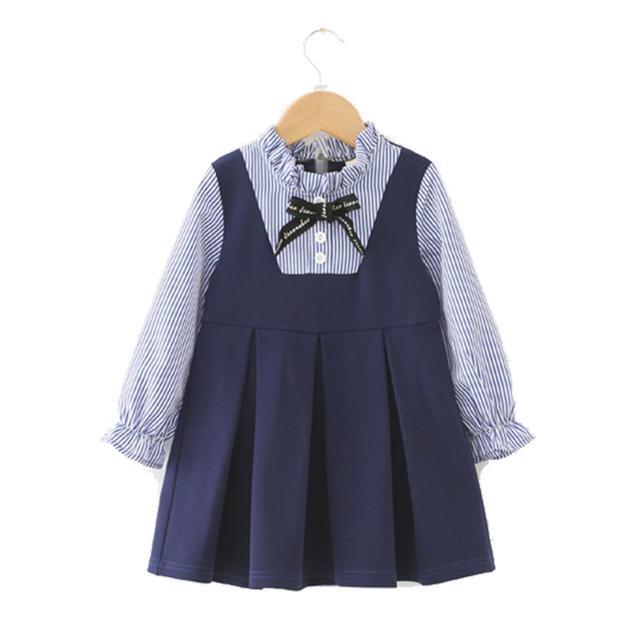 【並行輸入】子供ワンピース長袖 キッズ/ベビー/マタニティのキッズ服女の子用(90cm~)(ワンピース)の商品写真