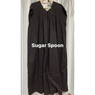 ローリーズファーム(LOWRYS FARM)の新品未使用 Sugar Spoon ロングワンピース 黒 綿100%(ロングワンピース/マキシワンピース)