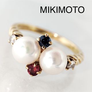 ミキモト(MIKIMOTO)のMIKIMOTO ミキモト パール マルチ ダイヤ リング ピンキー ジュウル(リング(指輪))