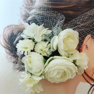 復活＊toytoy【ラナンキュラス】髪飾り 和装　ドレス 結婚式(ヘッドドレス/ドレス)