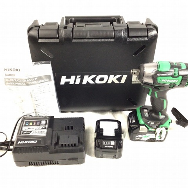 バイク☆極美品☆HiKOKI ハイコーキ 18V コードレスインパクトドライバ WR18DBDL2(2LXPK) バッテリ2個 充電器 ケース付き 60776