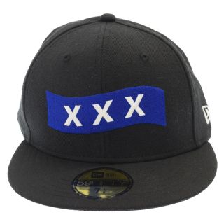 ゴッドセレクショントリプルエックス(GOD SELECTION XXX)のGOD SELECTION XXX ゴッドセレクショントリプルエックス ×NEW ERA ニューエラ ロゴ刺繍 ベースボール キャップ ブラック/ブルー(キャップ)