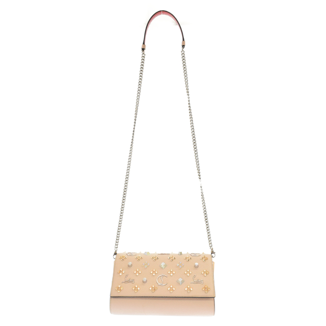 CHRISTIAN LOUBOUTIN クリスチャンルブタン PALOMA CLUTCH CALF パロマクラッチ カーフチェーンショルダーバッグ スタッズ ピンク