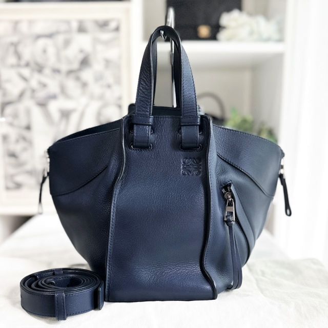 LOEWE - ロエベ　ハンモック　スモール　2way　ハンドバッグ　ネイビー　美品☆