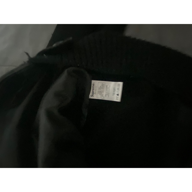 supreme Leather Front Polo Sweater 17AW