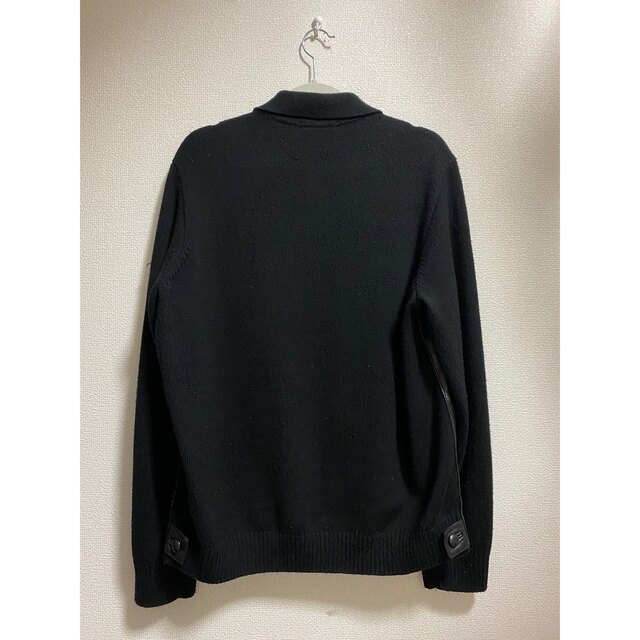 supreme Leather Front Polo Sweater 17AW