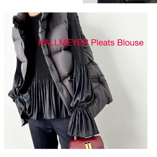 L'Appartement DEUXIEME CLASSE(アパルトモンドゥーズィエムクラス)の新品 完売色KALLMEYER Pleats Blouse ブラック レディースのトップス(シャツ/ブラウス(長袖/七分))の商品写真