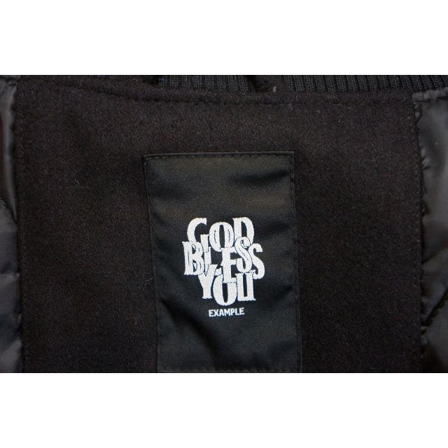 新品21AW GOD BLESS YOUスタジャン ブルゾン灰黒L1020M▲