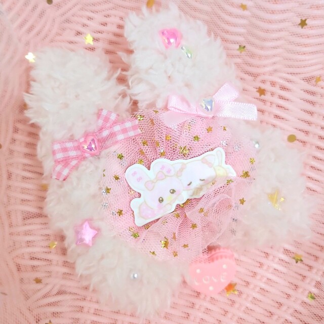 再販なし！コメント制♡ハンドメイド♡うさ耳ふわふわファーポニー②