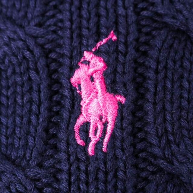 Ralph Lauren(ラルフローレン)のラルフローレン 長袖セーター ケーブルニット ポニーロゴ ラウンドネック トップス レディース Mサイズ ネイビー RALPH LAUREN レディースのトップス(ニット/セーター)の商品写真