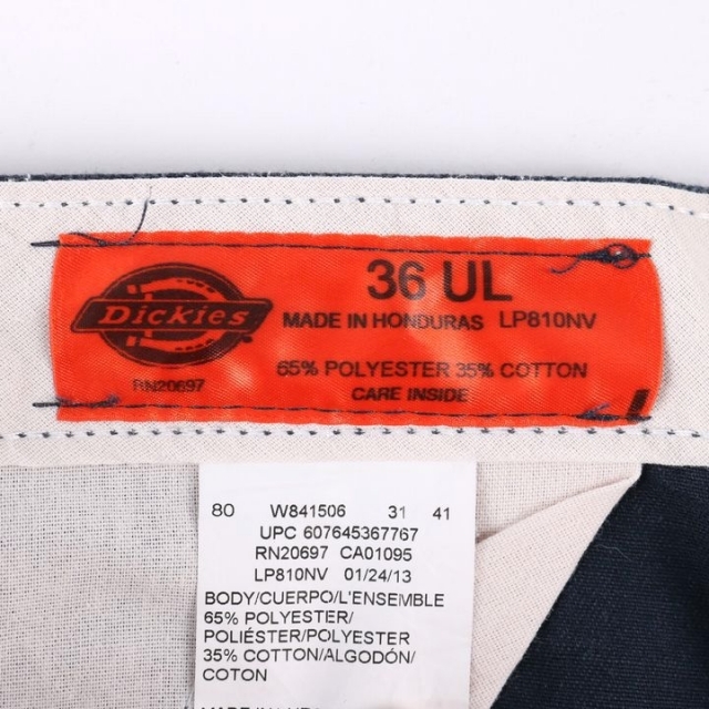 ディッキーズ ワークパンツ ペインターパンツ ワンポイントロゴ アメリカ メンズ 36ULサイズ ネイビー Dickies 4