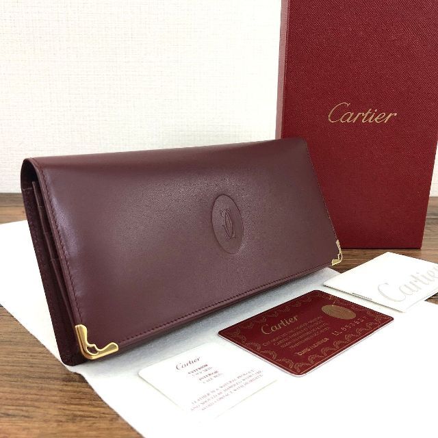 Cartier - 未使用品 Cartier 長財布 L3000466 ボルドー 493