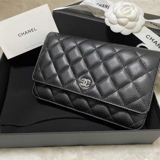 シャネル(CHANEL)の☆希少☆CHANELチェーンウォレットキャビアスキン(財布)