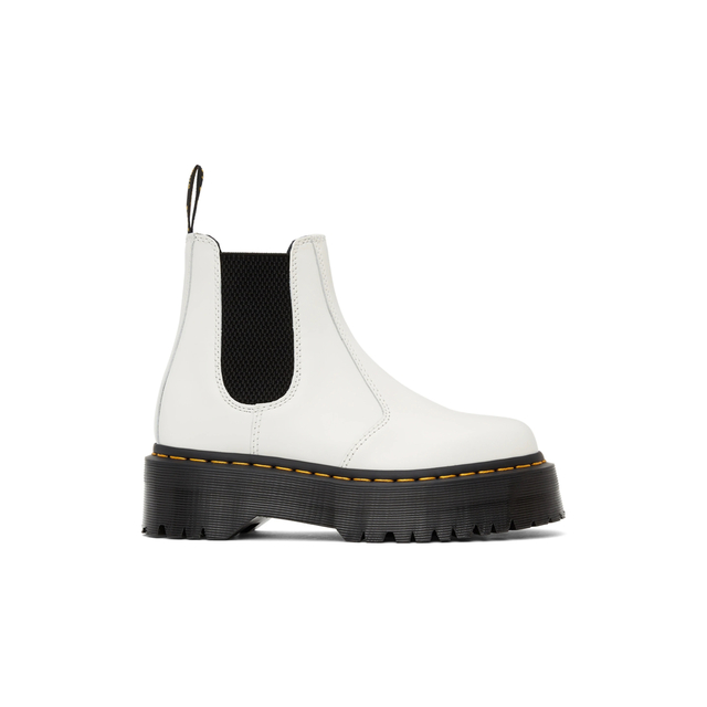 Dr.Martens(ドクターマーチン)のDr.Martens ホワイト プラットフォーム チェルシー ブーツ 25.5白 メンズの靴/シューズ(ブーツ)の商品写真