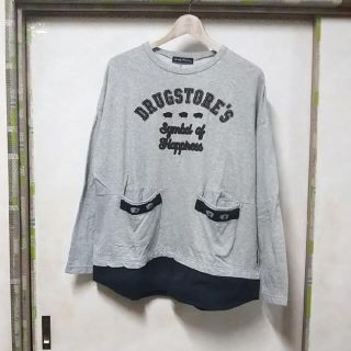 ドラッグストアーズ(drug store's)の蘭様 drug store's 幅広 長袖デザインTシャツ＋かわいい半袖Tシャツ(Tシャツ(長袖/七分))