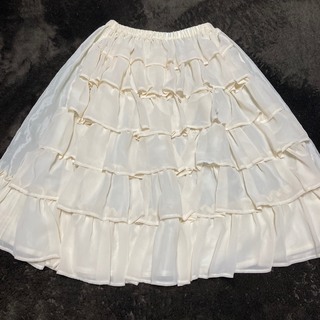 ヴィクトリアンメイデン(Victorian maiden)のフリルミルフィーユアンダースカート(ひざ丈スカート)