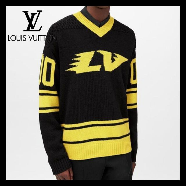 【ギフト】 LOUIS VUITTON ✨タグ付き極美品✨VUITTONインタルシアフットボール　ニット　セーター - ニット/セーター