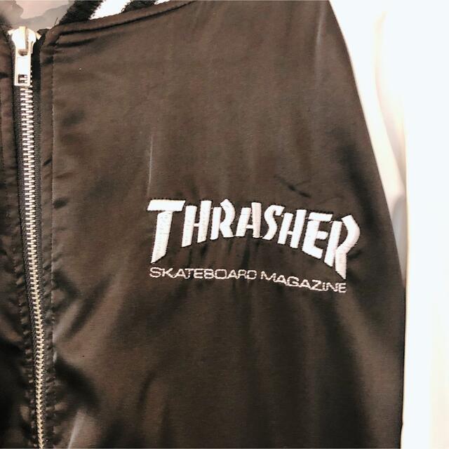 THRASHER(スラッシャー)のTHRASHER ジャケット ロゴ刺繍 スタジアムジャケット メンズ　スタジャン メンズのジャケット/アウター(スタジャン)の商品写真