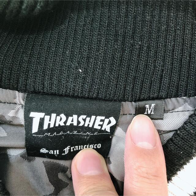 THRASHER(スラッシャー)のTHRASHER ジャケット ロゴ刺繍 スタジアムジャケット メンズ　スタジャン メンズのジャケット/アウター(スタジャン)の商品写真