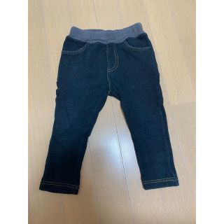 シマムラ(しまむら)の男の子女の子90 ストレッチ 長ズボン パンツ 黒(パンツ/スパッツ)