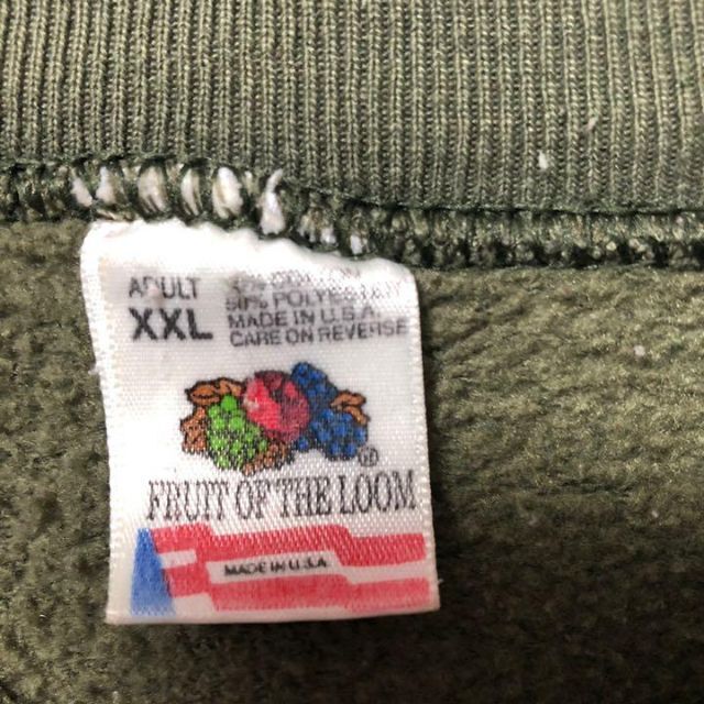 FRUIT OF THE LOOM(フルーツオブザルーム)の【レア】90s フルーツオブザルーム スウェット 深緑 バージニア州 2XL メンズのトップス(スウェット)の商品写真