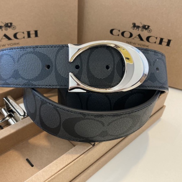 新品未使用】COACH コーチメンズ ベルト リバーシブル シグネチャー 新品未使用】COACH コーチメンズ ベルト リバーシブル シグネチャー