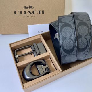 コーチ(COACH)の【新品未使用】COACH コーチ　リバーシブル　シグネチャーメンズベルト（新作）(ベルト)