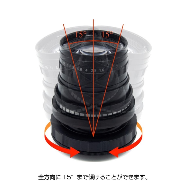 EOSM用！ティルトレンズ！ミニチュア風かわいい特殊効果！簡単！単焦点レンズ