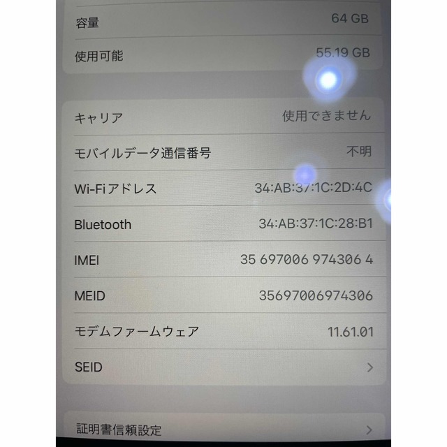 iPad(アイパッド)のiPad Air2  64GB  Wi-Fi セルラー スマホ/家電/カメラのPC/タブレット(タブレット)の商品写真