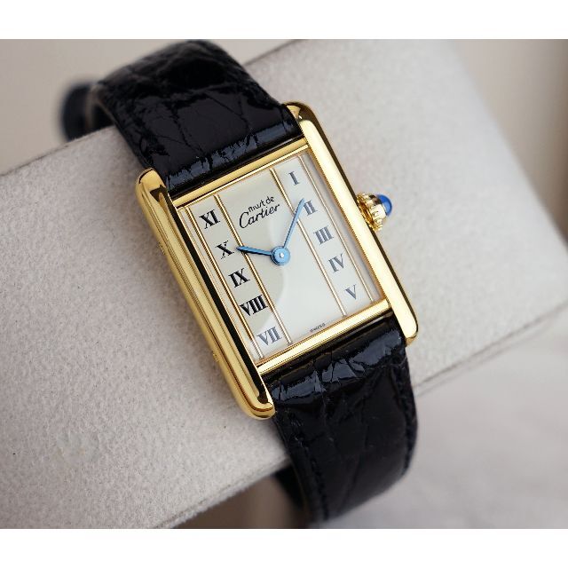 美品 カルティエ マスト タンク ゴールドライン ローマン SM Cartier