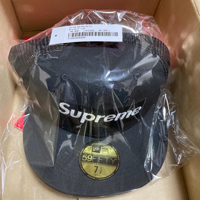 Supreme Box Logo Mesh Back New Era Blackメンズ