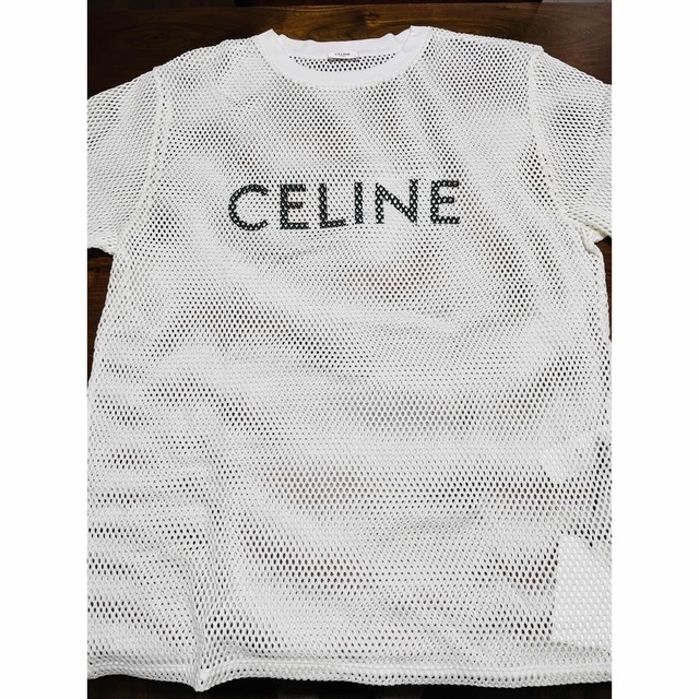 celine - CELINE オーバーサイズTシャツ / コットンメッシュ エクリュ