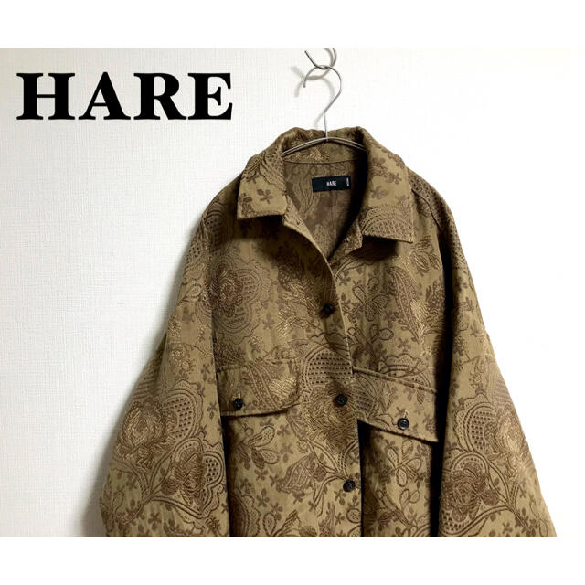 HARE(ハレ)のHARE 総柄　オーバーサイズ　ジャケット ジャガードフラワー　ブルゾン 花柄 メンズのジャケット/アウター(ブルゾン)の商品写真