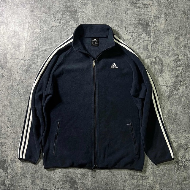 adidas   adidass 古着 vintage フリースジャケット ボア 紺色の