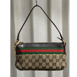 グッチ(Gucci)のジャンク品グッチ ハンドポーチ シェリー GGキャンバス　145970(ハンドバッグ)