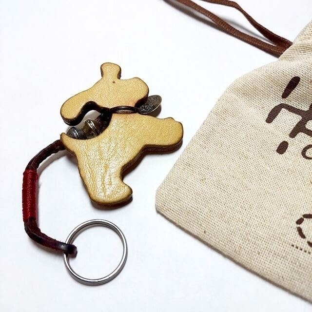 HENRY CUIR✨アンリークイール 犬モチーフ レザーキーホルダー