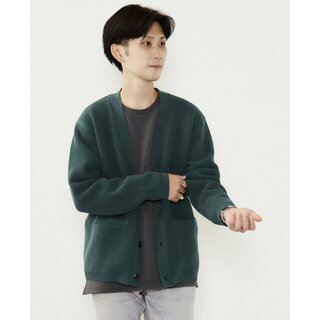 メンズメルローズ(MEN'S MELROSE)の【セージグリーン】自宅で洗えるポリエステルヤーンニットカーディガン(その他)