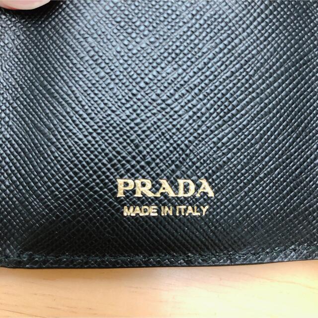 ✨未使用に近い✨　PRADA ミニ財布　三角プレート　サフィアーノ　ベルト