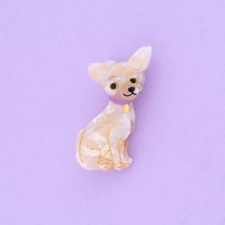 チワワ　ヘアクリップ　バレッタ　犬　わんちゃん(バレッタ/ヘアクリップ)