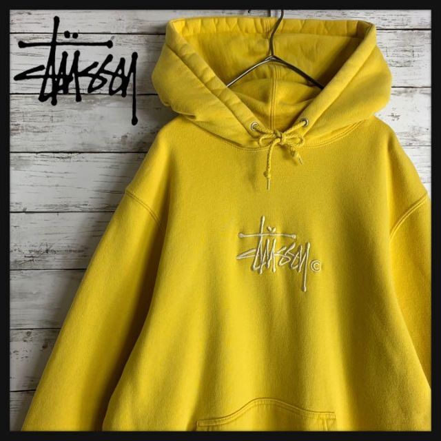 超希少カラー】ステューシー☆センター刺繍ロゴパーカー 即完売モデル 超希少カラー】ステューシー☆センター刺繍ロゴパーカー 即完売モデル