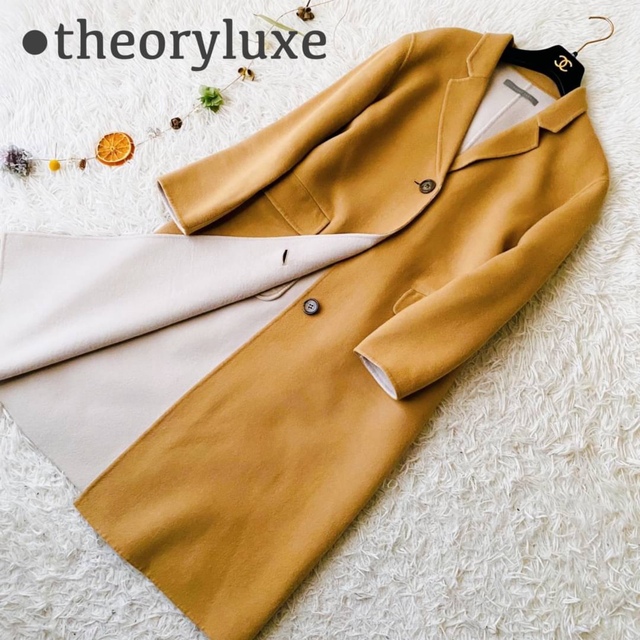 【極美品】Theory luxe コート アウター ガウン バイカラー 人気