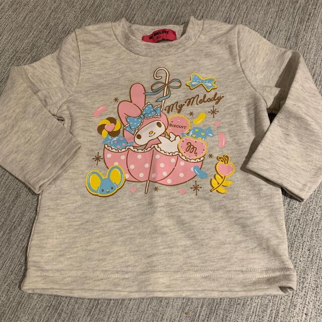 サンリオ(サンリオ)のマイメロ トレーナー 90cm キッズ/ベビー/マタニティのキッズ服女の子用(90cm~)(Tシャツ/カットソー)の商品写真